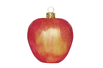 Image showing  Christmas toy Apple on white background