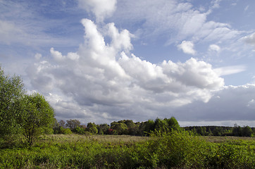 Image showing Landscape with low clouds