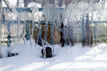Image showing The ice on the glass