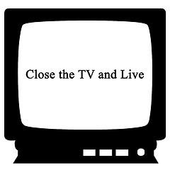 Image showing Close the tv and live