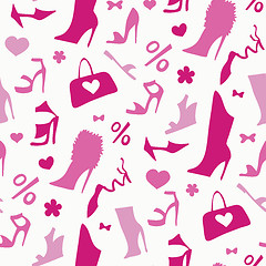 Image showing Women shoes. Seamless pattern.