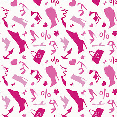 Image showing Women shoes. Seamless pattern.