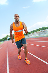 Image showing Runner At the Track