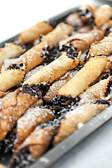 Image showing Fresh Cannoli Tray