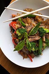 Image showing Drunken Noodle Thai Food