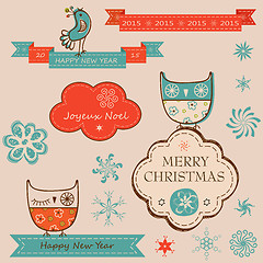 Image showing christmas and new year elements