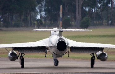 Image showing Hawker Hunter with Heat Haze