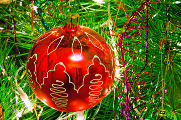 Image showing 	Beautiful decorations for the Christmas tree