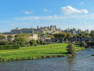 Image showing Carcassonne fortified town , France