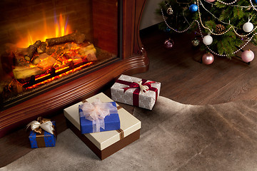 Image showing Christmas gift boxes