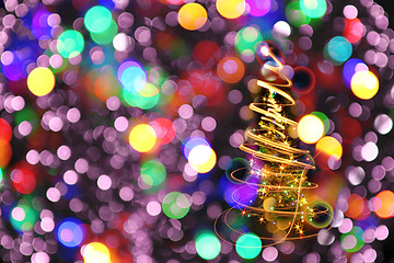 Image showing color christmas lights as nice background