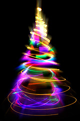 Image showing christmas lights as xmas tree