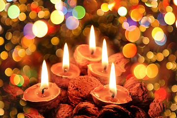 Image showing christmas candles