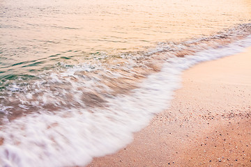 Image showing Long Exposure Of Sea Ocean Water Beach