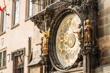 Image showing Astronomical Clock In Prague, Czech Republic. Close Up Photo