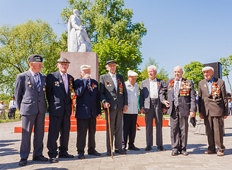 Image showing Unidentified veterans during the celebration of Victory Day. GOM