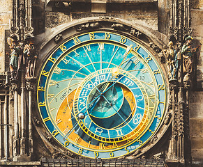 Image showing Astronomical Clock In Prague, Czech Republic. Close Up Photo