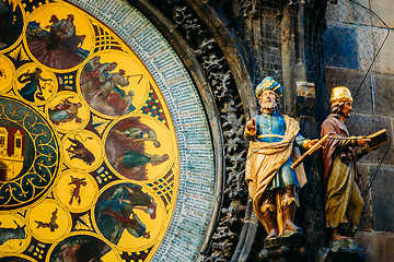 Image showing Astronomical Clock In Prague, Czech Republic. Close Up Photo