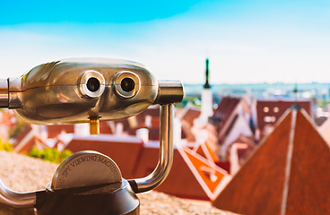 Image showing Coin Operated Telescope Binocular For Sightseeing