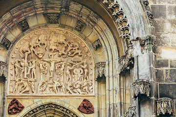 Image showing Bas-relief On Church Of Our Lady Before Tyn In Prague, Czech Rep