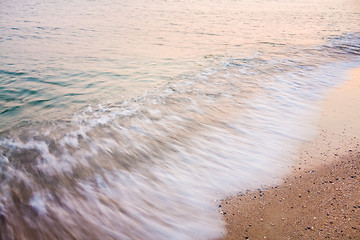 Image showing Long Exposure Of Sea Ocean Water Beach