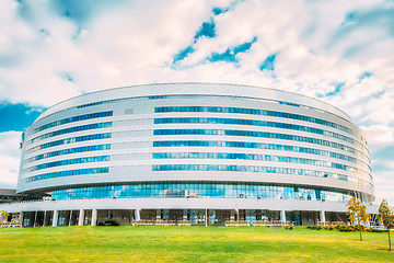 Image showing Minsk Arena In Belarus. Ice Hockey Stadium. Venue For 2014 World