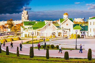 Image showing Part of the old town - Trinity Hill - Historical Center (Nemiga)