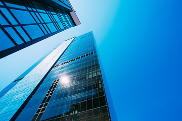 Image showing Blue Skyscrapers Background