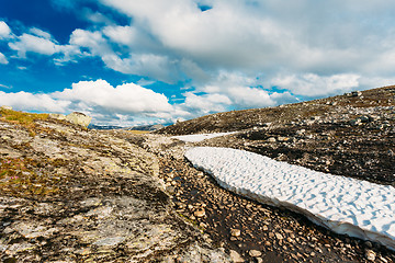 Image showing Norway Nature Landscapes, Mountain Under Sunny Blue Sky