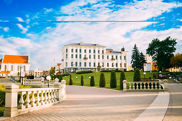 Image showing Part of the old town - Trinity Hill - Historical Center (Nemiga)