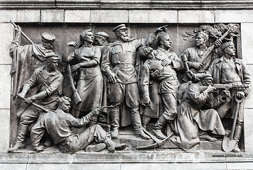 Image showing Bas-relief Scenes On The Wall Of The Stele Dedicated To The Memo