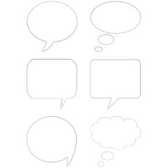 Image showing 3D comic speech bubbles