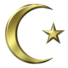 Image showing 3D Golden Islamic Symbol