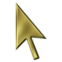 Image showing 3D Golden Mouse Pointer