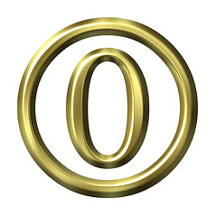 Image showing 3D Golden Number 0