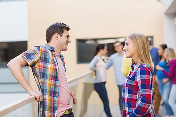 Image showing group of smiling students outdoors