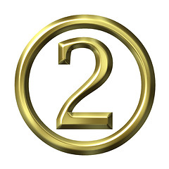 Image showing 3D Golden Number 2