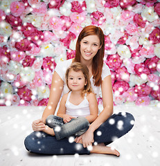 Image showing happy mother with little girl