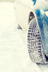 Image showing closeup of car winter tire