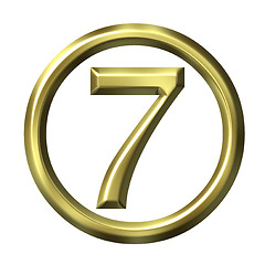 Image showing 3D Golden Number 7