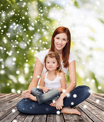 Image showing happy mother with little girl