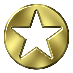 Image showing 3D Golden Star Badge