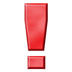 Image showing 3D red exclamation mark