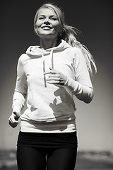 Image showing woman jogging outdoors