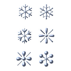 Image showing 3D Snow Flakes