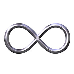 Image showing 3D Silver Infinity Symbol