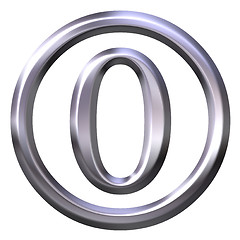 Image showing 3D Silver Number 0