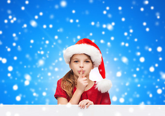 Image showing smiling little girl in santa helper hat