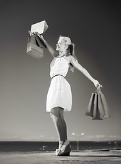 Image showing woman with shopping bags