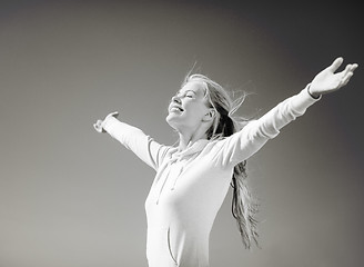 Image showing woman doing sports outdoors